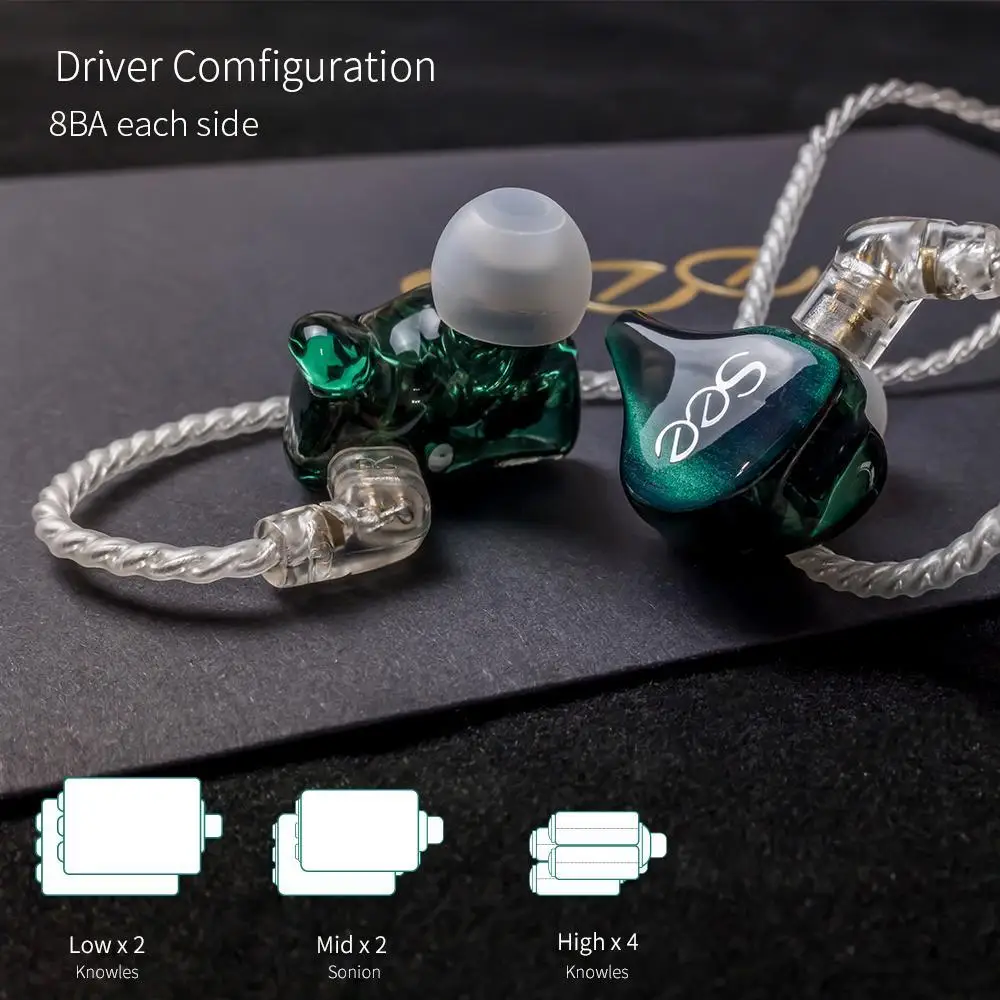 SeeAudio Serena 8 S8 8BA Knowles Balanced Armature Customize HIFI Music Monitor DJ Studio ACG Bass Audiophile Earbuds Earphones