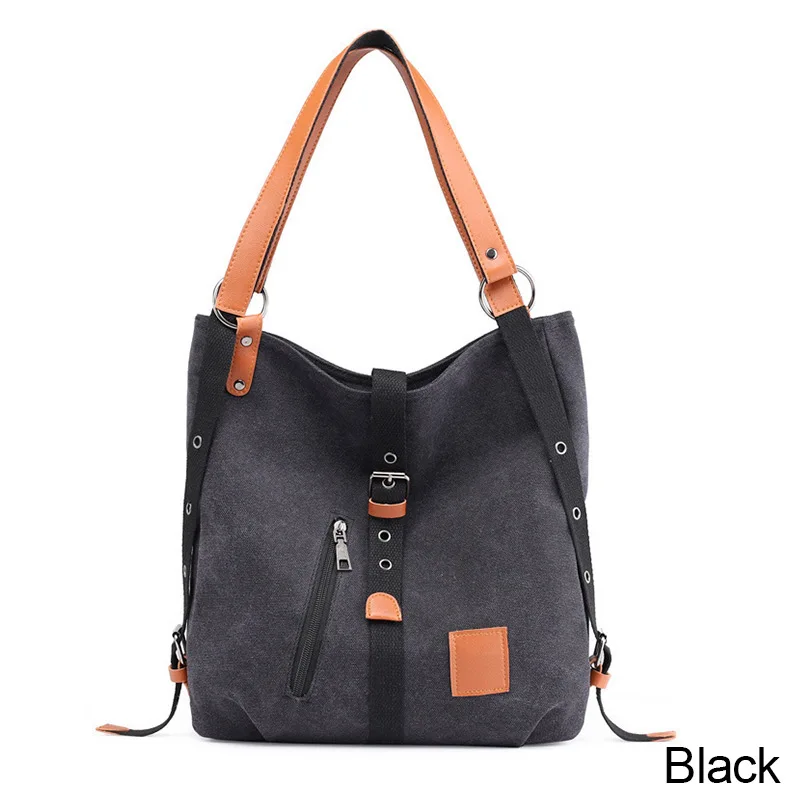 Новая женская Холщовая Сумка через плечо цветная модная сумка-мессенджер из полиэстера наплечный ремень портативная удобная женская сумочка - Цвет: black