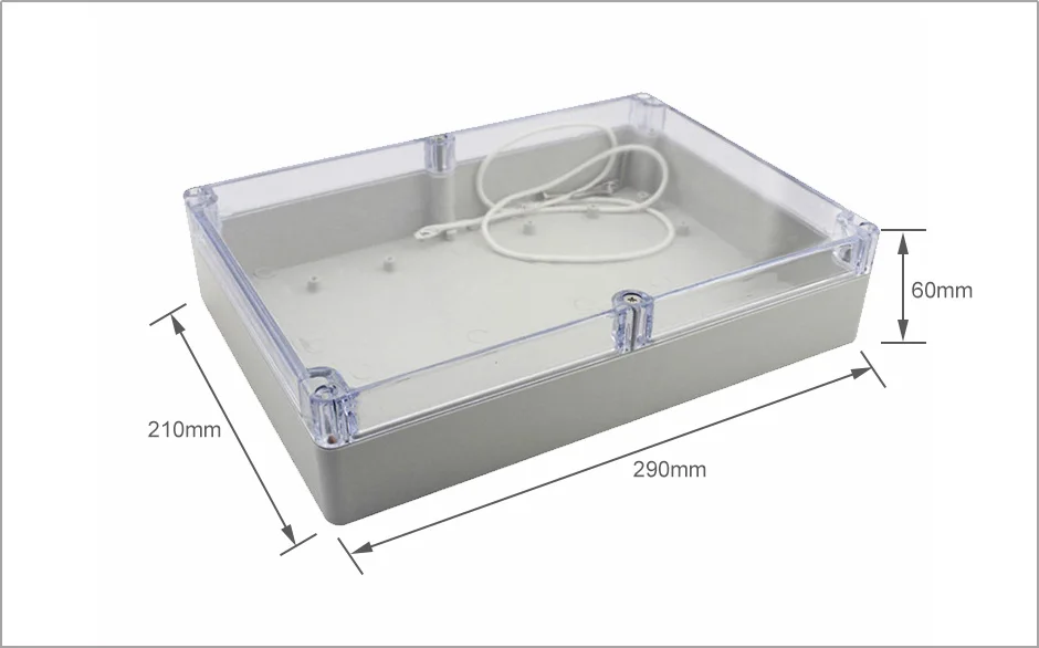 290*210*60 мм IP65 пластиковая прозрачная крышка наружный кабель электромонтажная коробка маленькая Водонепроницаемая электрическая распределительная коробка