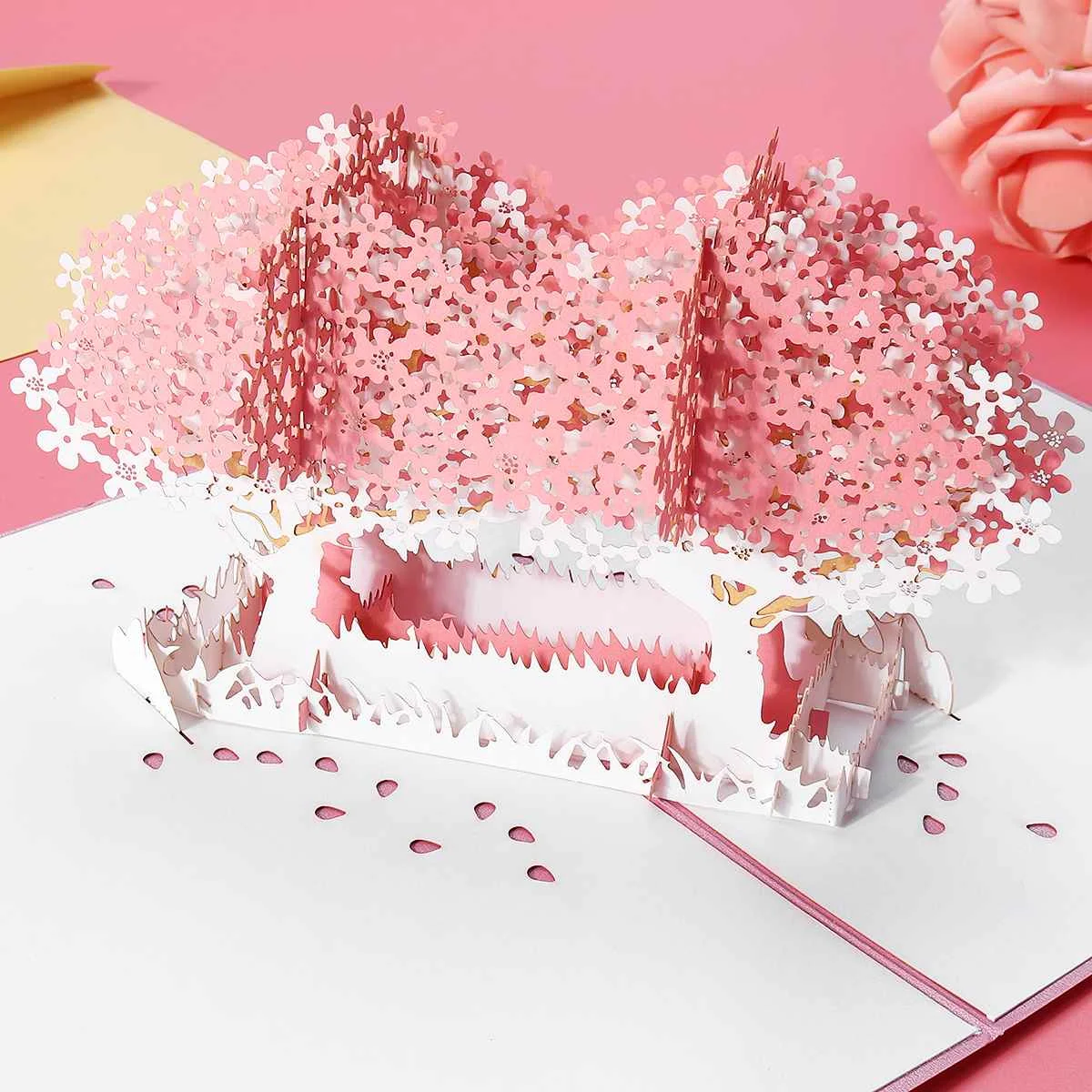  Valentine's Day Gift 3D Greeting Card Handmade Paper Greeting Card Wedding Decorations Party Invita - 4000358605697