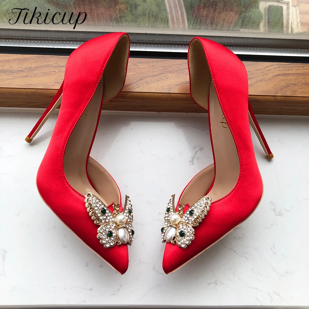 Red Glitter Sole Shoes High Heel Pumps Party Heels Prom Pumps 