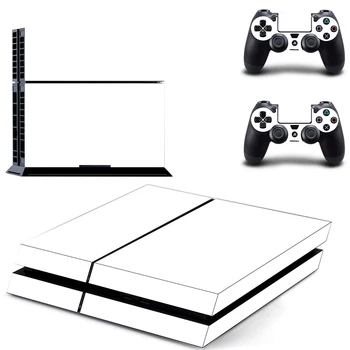 

Solid White Style Decal Skin Sticker for PS4 Playstation 4 Console Protection Film + 2Pcs Controllers Protective Cover DPTM2371