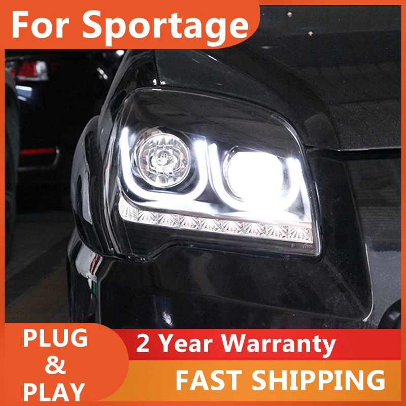 Led Head Lamp For Kia Sportage 20072013 Headlight Led Drl Running