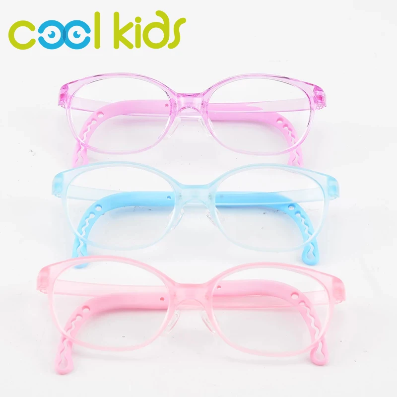 COOL Kids Optical Glasses Frame Oval Flexible Glasses Frame for Kid Girl TR90 Light Children Safety Eyewear K20