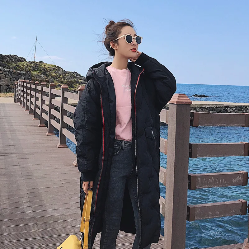 

Genuine Product 2019 Winter New Style Korean-style Wbss8177 Embroidered Hooded Mid-length Cotton-padded Clothes