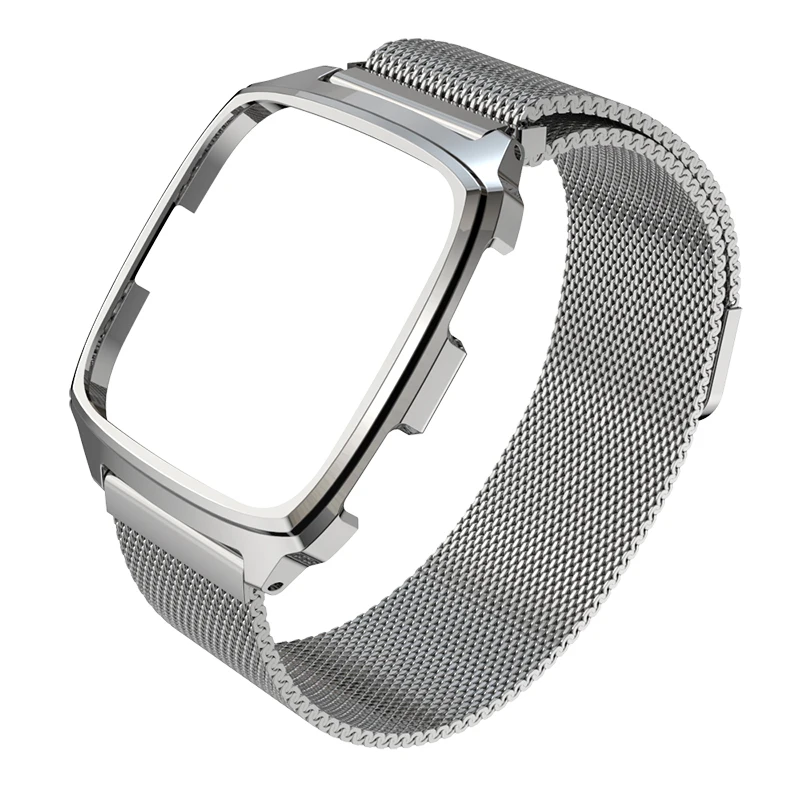 Металлический ремешок для Fitbit Versa ремешок из нержавеющей стали Milanese Loop браслет для fit bit versa браслеты