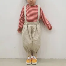 Весенние детские комбинезоны детские хлопковые льняные штаны для мальчиков и девочек, От 1 до 6 лет из чистого хлопка детские штаны Одежда для маленьких мальчиков