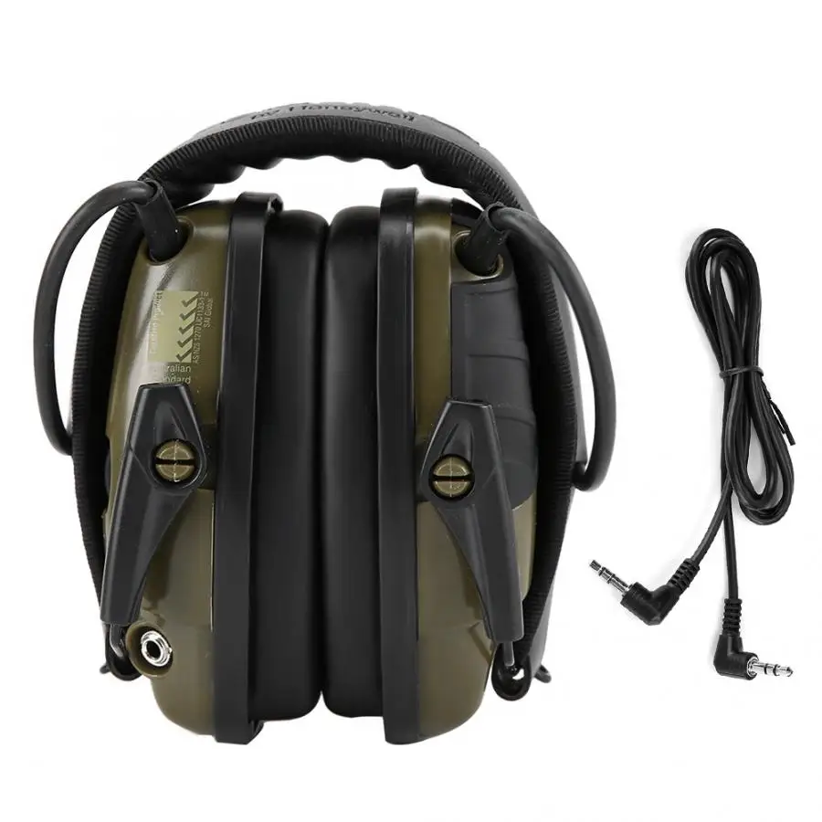 Съемка наушник электронный Paraorecchie Спорт шумоподавление складной слуховой протектор - Цвет: Зеленый