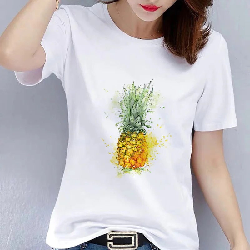 

Stylish Casual T-shirt Cute Pineapple T-shirt Unisex Fashion T-shirt Over Size Tops Womenâ€™s Clothing