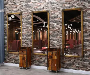 

Hairdressing mirror net celebrity retro barber shop mirror makeup single frame hair salon dedicated