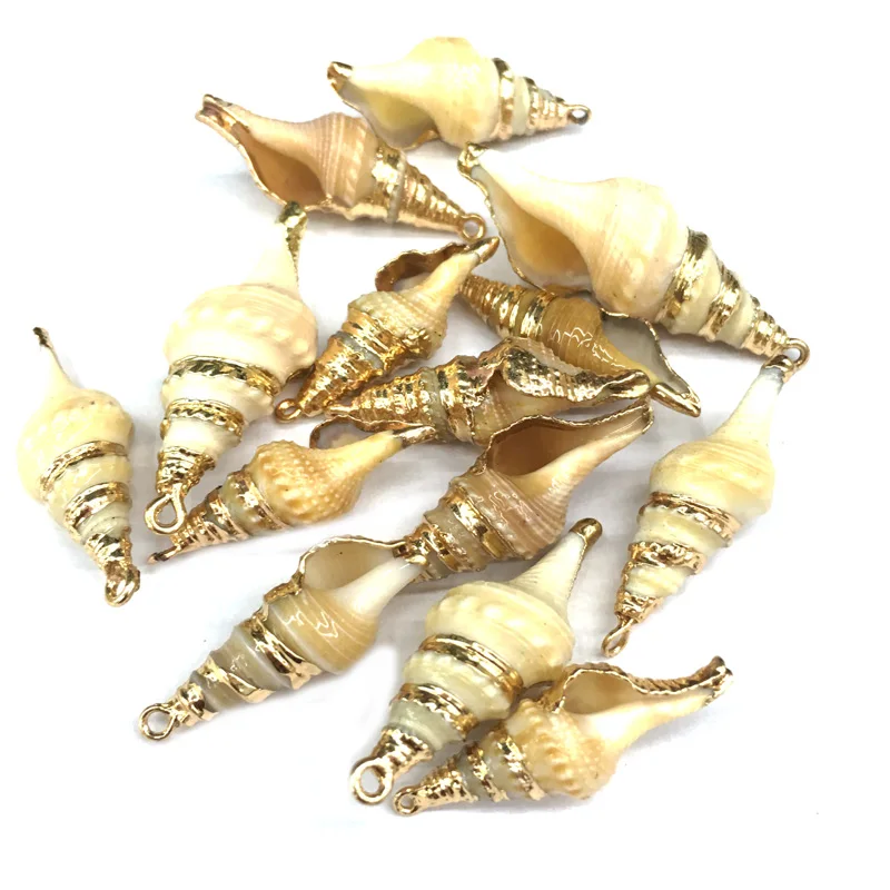 

5Pcs/Pack Natural Conch Fashion Shell Pendants Charms Sea Beach Necklace For Jewelry Making DIY Necklaces Bracelet Accessories