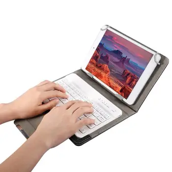 

Wireless Bluetooth Keyboard With Tablet Leather Case Stand Cover For Pad