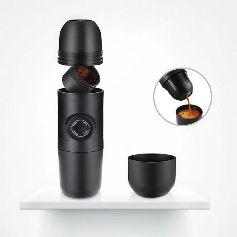 Portable Espresso Machine Compatible Ground Coffee Hand Maker Travel Gadgets Manually Operated Perfect for Camping Hiking | Дом и сад