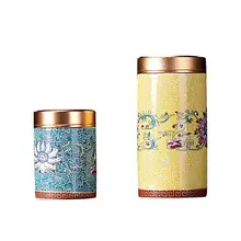 1 шт. Керамика s Чай Кэдди китайский Стиль Ретро ящик для хранения баночка Керамика Чай коробка конфет для соли, для приправ закуски контейнер для хранения