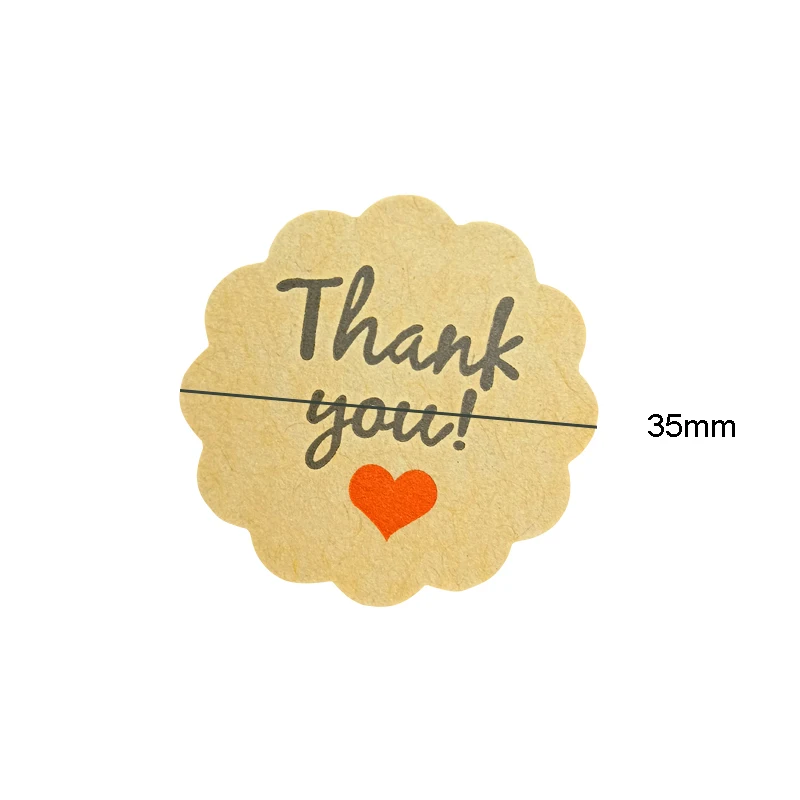 120pcs/100pcs/60pcs/pack Multiple Styles Round Tape Thank You Packaging Label Material Supplies Sealing Stickers - Цвет: 100pcs per pack