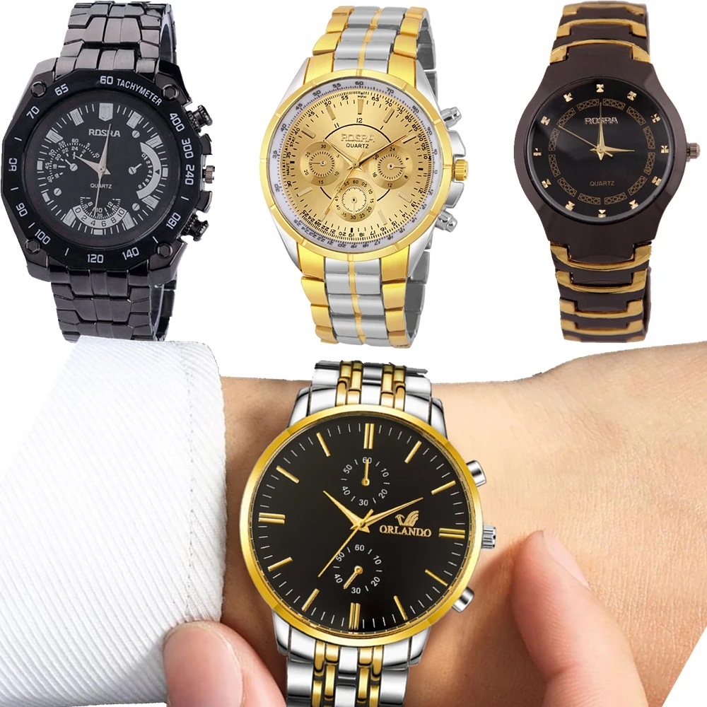 2019 Fashion Mens Watch Hot Selling Quartz Watches Wholesale of Tungsten-like Steel Men's Business Alloy Steel Strip 2020nvicta new spot brazil hot selling inverta series large men s steel band quartz watch goldblack