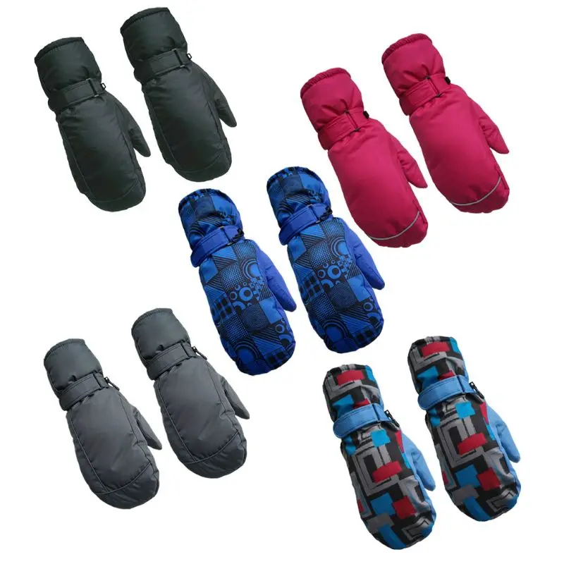 

KLV Unisex Girls Boys Adult Winter Warm Gloves Full Fingers Mitten Waterproof Windproof Gloves For Skiing Snowboard Cycling
