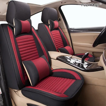 

FUZHKAQI flax car seat covers For audi a6 4f a4 a3 a5 q3 q5 q2 lada xray mitsubishi pajero skoda octavia nissan leaf seat cover