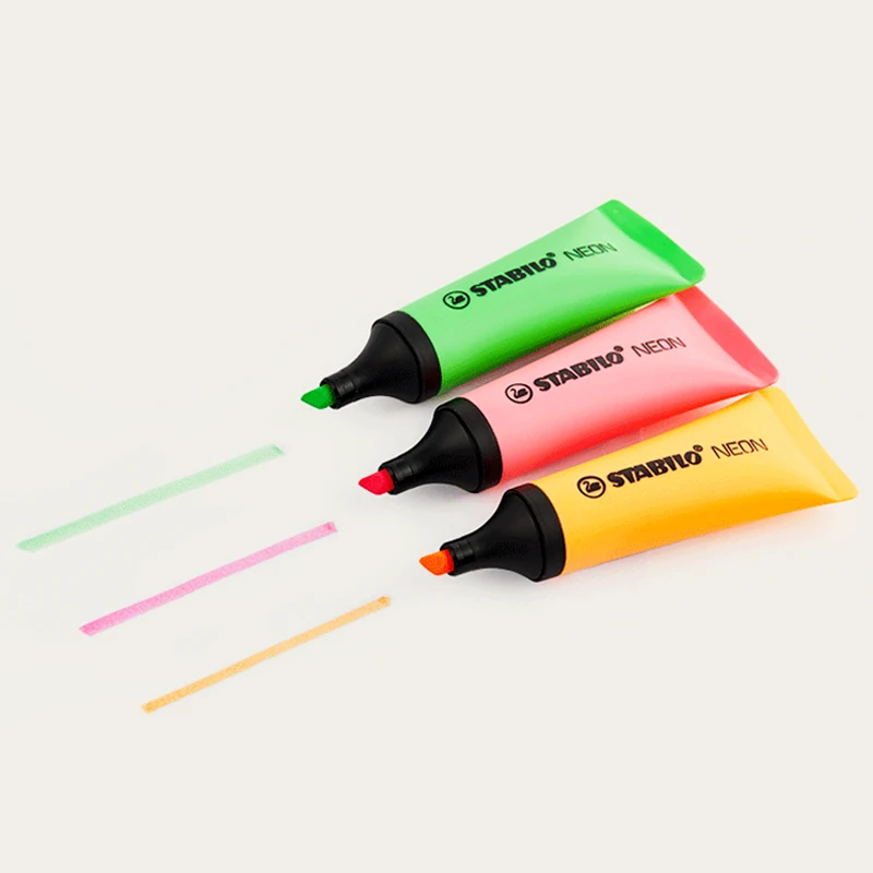 5 шт. STABILO NEON Серия Высокая Производительность Зубная паста внешний вид 72 хайлайтер большой емкости маркер ручка неоновый стиль