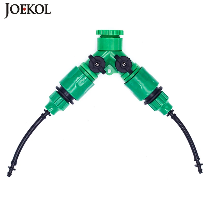 

1PC Y Type Tap Connectors With Quick Adapter For 3/5mm Hose Garden Irrigation Water Splitter For 1/8'' Tubing Fittings