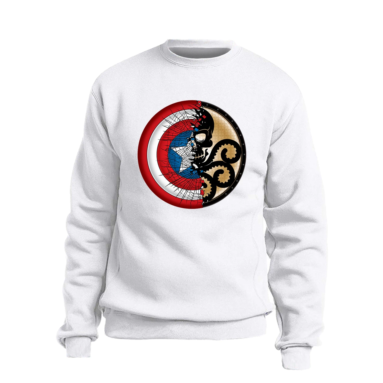 Капитан Америка Гидра Толстовка Череп Мужская Толстовка супер герой Crewneck свитшоты новинка зима осень уличная спортивная одежда