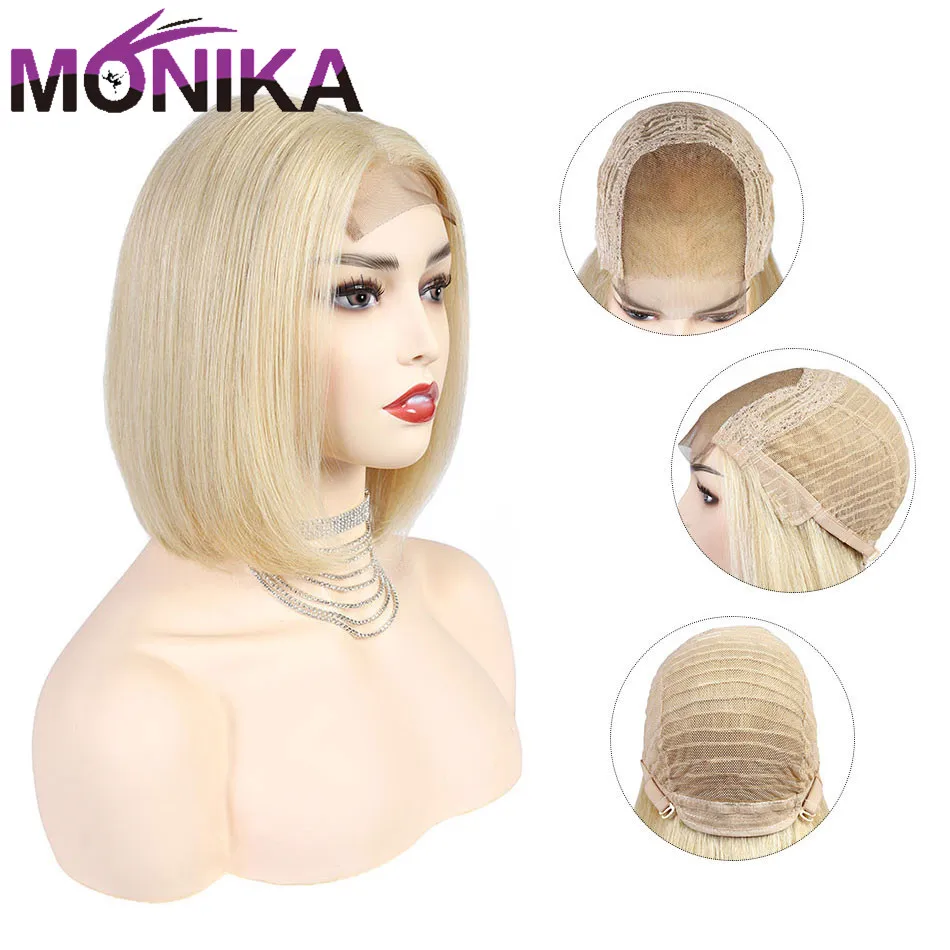 Monika Remy 613 прозрачное кружево Закрытие 4*4 части парик человеческие волосы парики