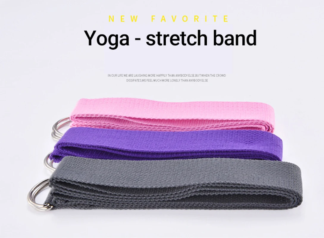 Adjustable Belt Sport Yoga Stretch Strap D-Ring Gym Waist Leg Fitness Exercise equipment | Спорт и развлечения