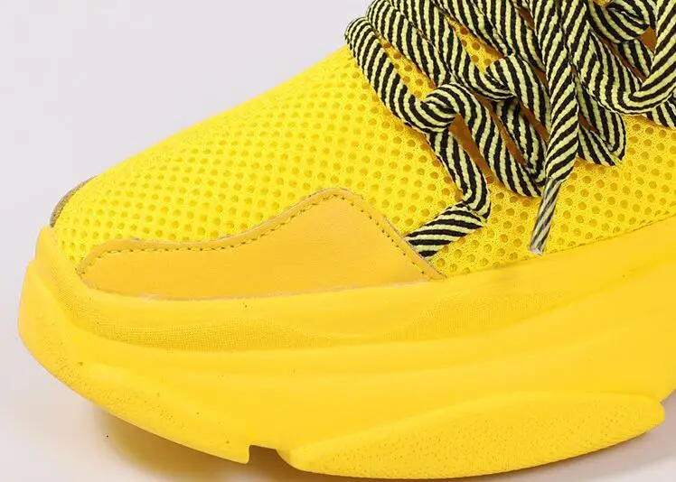 

Spring new trend round head Pu thick heel Sponge cake sneaker deep mesh waterproof platform Sponge cawomen's single shoe LCVS01