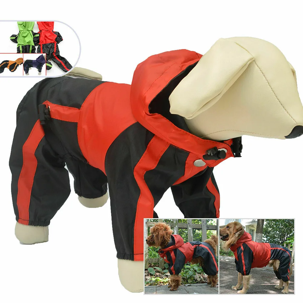 

Hot Pet Dog Clothes Rain Snow Coats Waterproof Raincoats 4 Legs Raincoat for Small Medium Large Dogs D6
