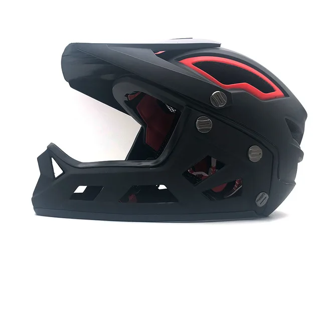 color 2 Black red MTB велосипедный шлем красный Полнолицевой велосипедный шлем пробный DH гонки горные супер горный велосипед шлем Спорт эндуро езда спа - Цвет: color 2 Black red