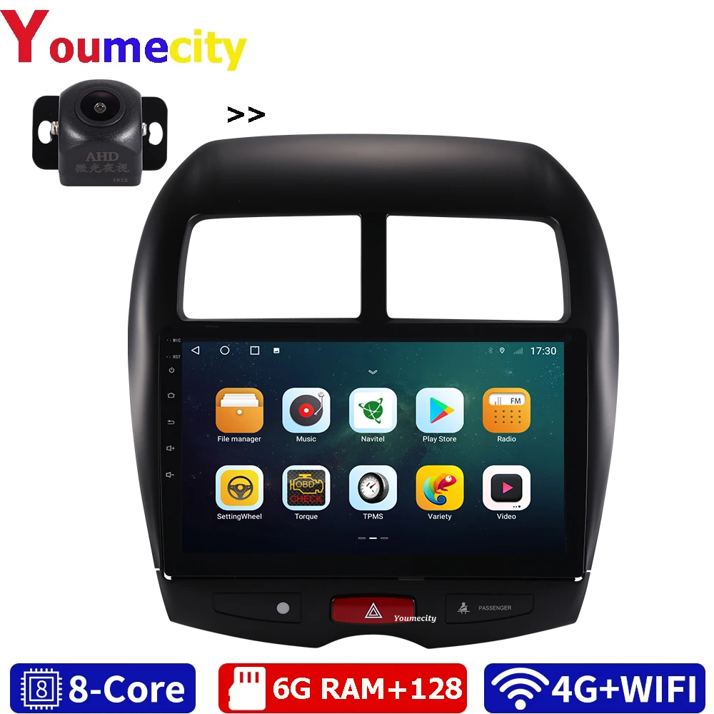Автомобильный мультимедийный плеер 6 ГБ ОЗУ/Восьмиядерный процессор/Android 10 0 DVD Gps