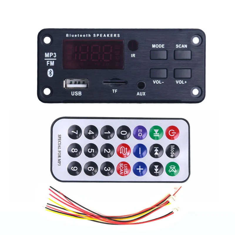 

MP3 WMA Decoder MP3 Player Wireless Bluetooth 5.0 Board USB TF FM Radio 12V Music Audio Receiver Module For Car Accessories DIY