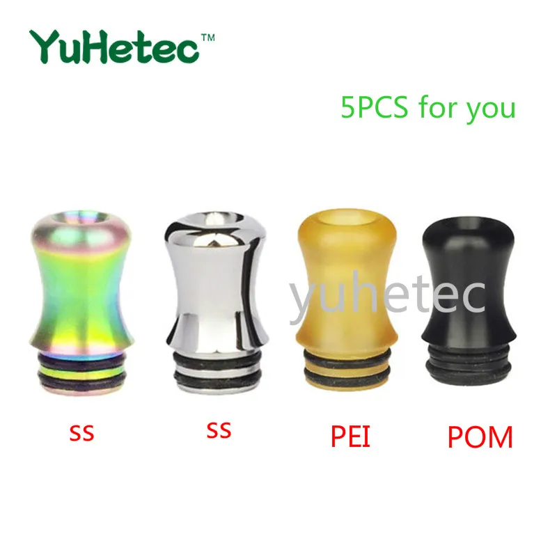 

5PCS YUTETEC 510 PEI/POM/Stainless steel Drip Tip for Nautilus 2/for Smok Trinity Alpha