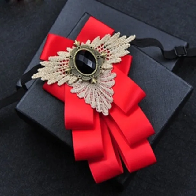 British New Fashion Men's Wedding Performance Groom Wedding-Party Flower Collar Bow Tie Pocket Towel Square Set Men Accessories Red
