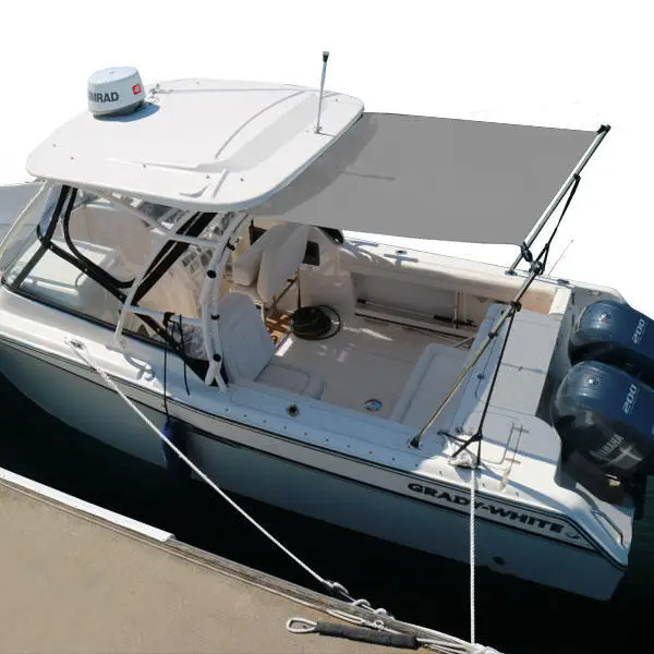 1.5*1.5*1.2m Boat Stern Shade Kit Extension For T-Top& Cabin Boat With Stainless Steel Telescopic Poles MA 045-2 - Цвет: MA 045-2 Grey