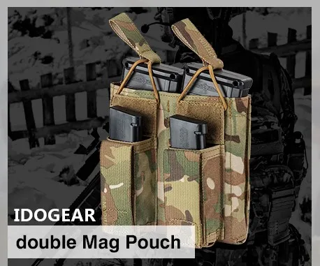 IDOGEAR Tactical Magazine Pouch Mag Carrier Triple Open Top 5.56/&Pistol MOLLE