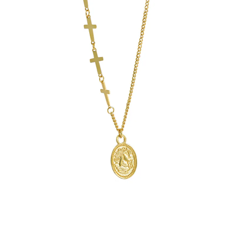 Round Joining Coin Pendant Necklace 