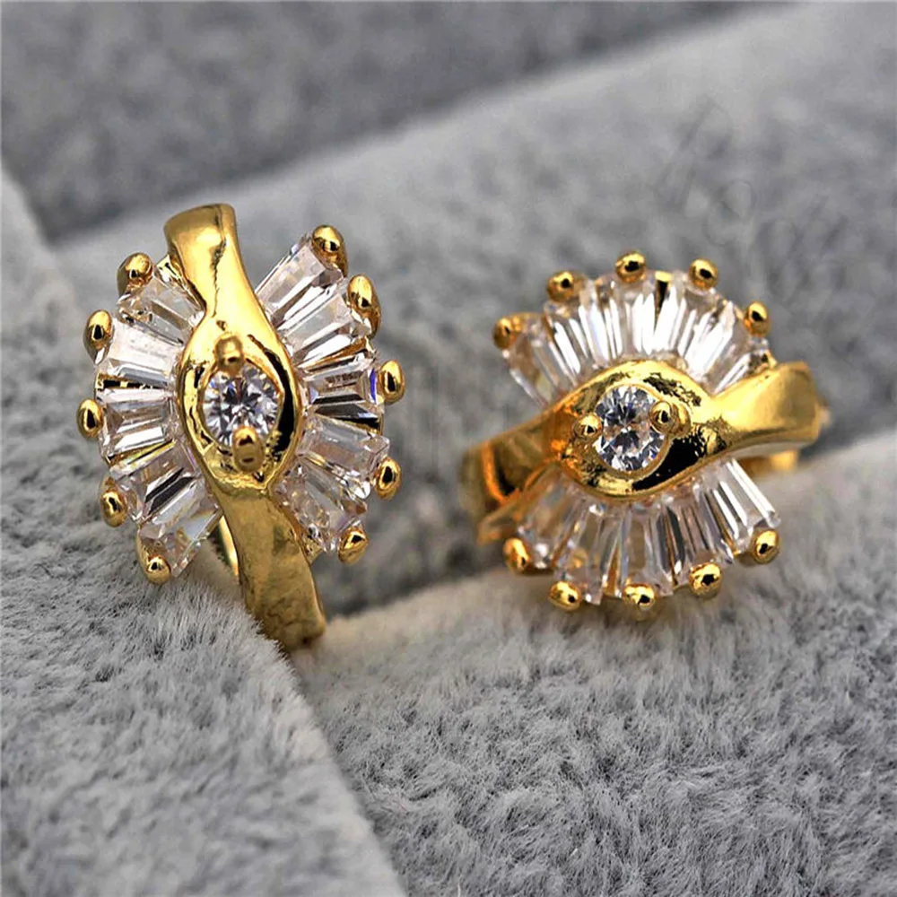 

Bohemian Earrings for Women's earri Gold Filled Egyt Element Cubic Zirconia Earring Circle Boho Earrings Trendy Wedding Jewelry