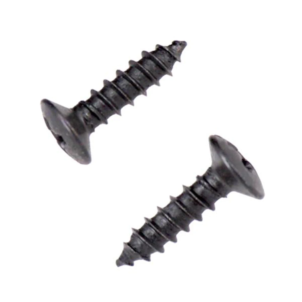 Set of 50 Pieces Pickguard Mounting Screws for Electric Guitar, Bass Accessory Black 12mm