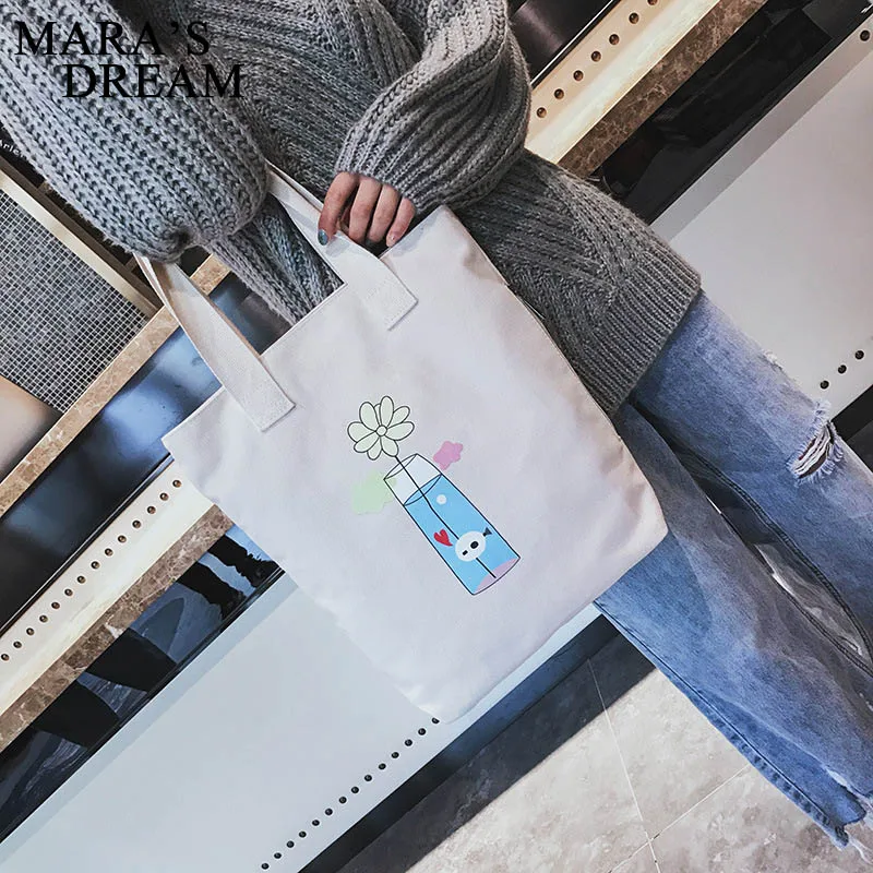 Mara's Dream новая однотонная Студенческая текстильная сумка через плечо портативная Большая вместительная сумка для покупок сумка на плечо