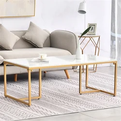 Table basse nordique en marbre, moderne, petit appartement, salon, luxe, simple, rectangulaire, canapé d'appoint 