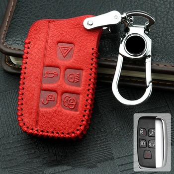 

Genuine Leather Full Cover Car Key Case For Land Rover RANGE ROVER SPORT Freelander 2 DISCOVERY 4 Evoque for Jaguar XE XJ XJL XF