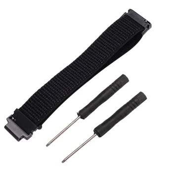 

Suitable for Garmin 220Min 235 630 620 735 Watch with Nylon Loopback Strap Black
