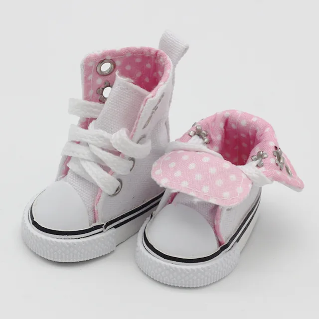 Adollya BJD Doll Accessories 5cm Shoes High Top Canvas Sneakers Casual Assorted Shoes for Doll Suitable for 1/6 BJD Dolls 5