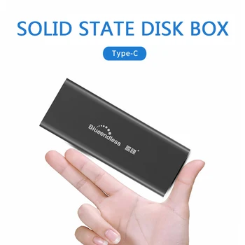 

PCIE M.2 NVME/NGFF SSD Case Adapter Type C to M.2 NVME SSD Enclosure USB 3.1 10Gbps Aluminum Alloy External Hard Drive