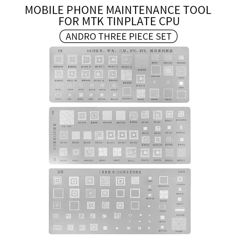 Высокое качество 3 шт. Трафареты для Android непосредственно Олово посадки стальной