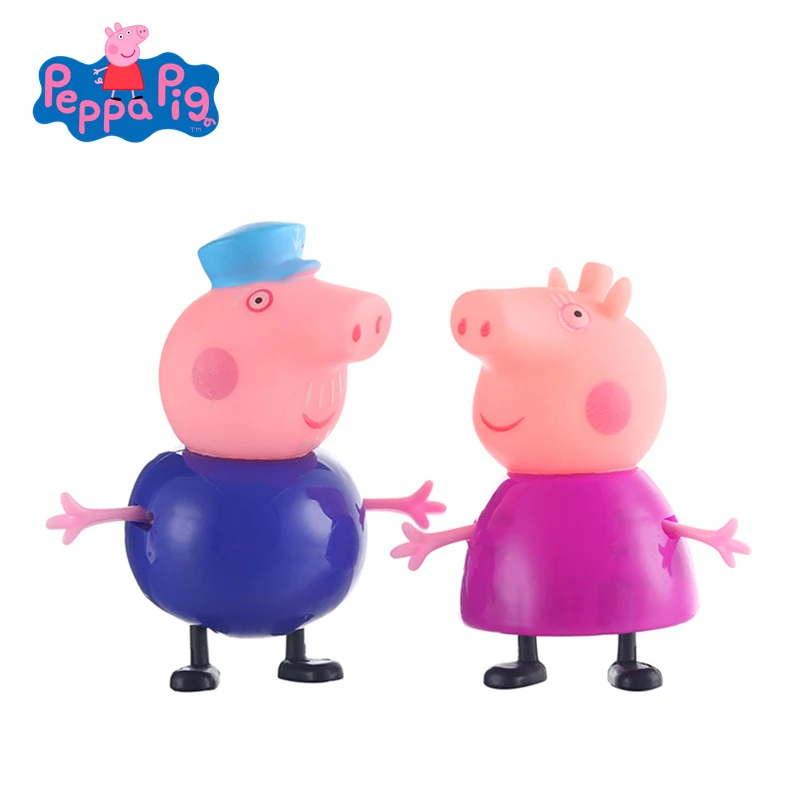 

Original 2 Pcs Peppa Pig George Dolls Set Action Figure Anime Toys Cartoon Family Friend Pig Party Dolls For Kids Birthday Gifts