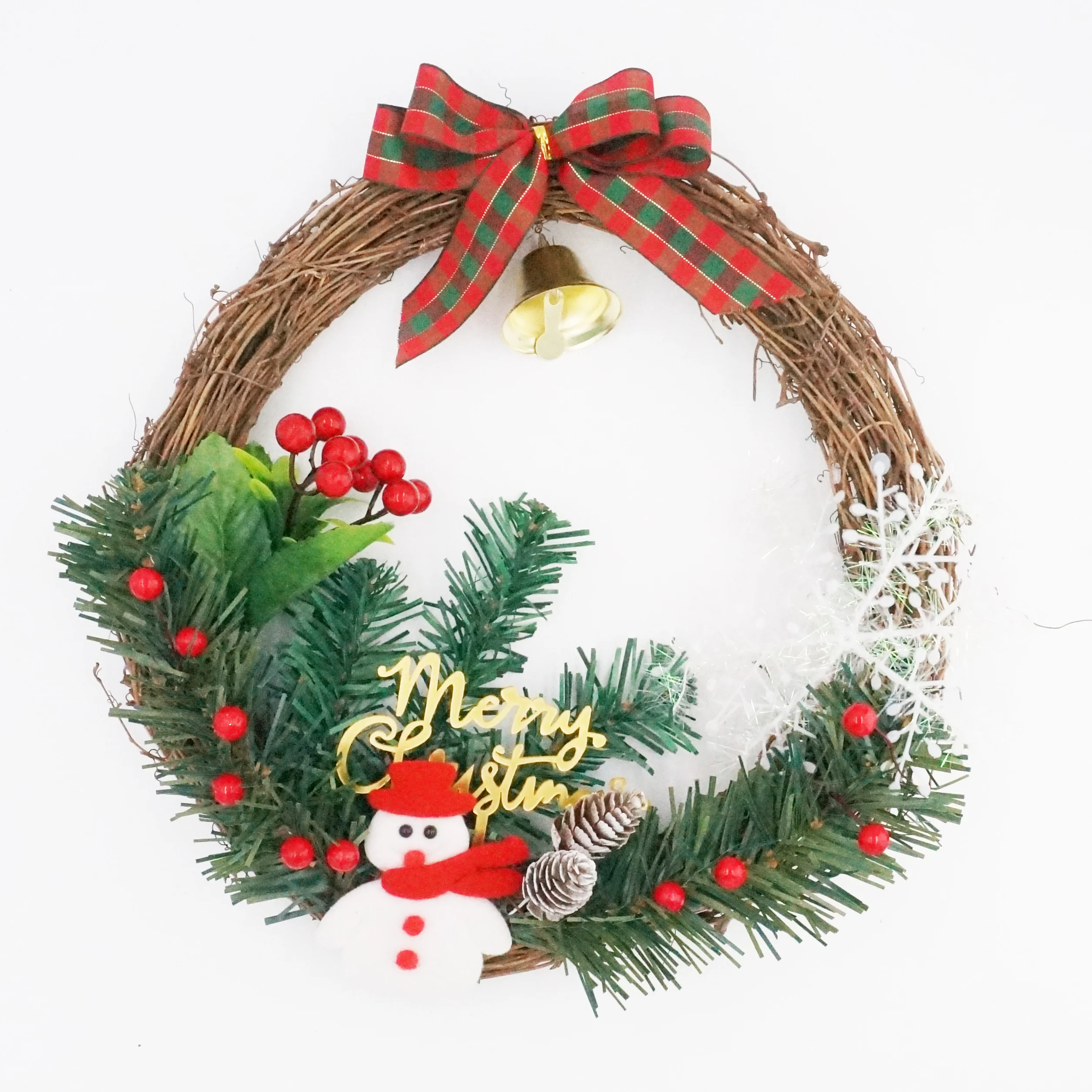 

30cm Wall Hanging Christmas Wreath For Wall Window Closet Decoration Door Garland Ornament Home Decor Holiday Accessories