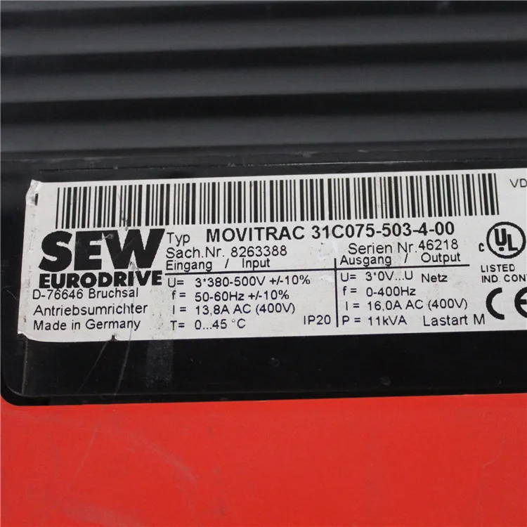 SEW AC drive 31C075-503-4-00 используется в хорошем состоянии