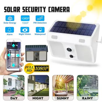 

1080P Solar Camera WiFi Mobile Phone Remote IP65 Surveillance Camera Two-way Voice Intercom Garden Night Motion Cam Detection